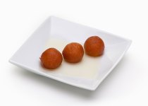 Waffle Balls on White Plate